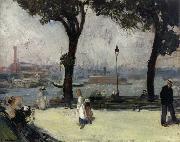 William J.Glackens East River Park oil painting artist